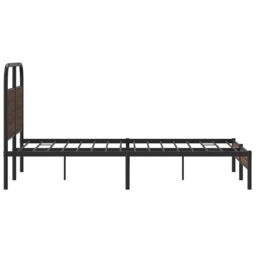 Berkfield Home Bed Frame without Mattress 120x200 cm Brown Oak Engineered Wood - Size: Small Double - thumbnail 6