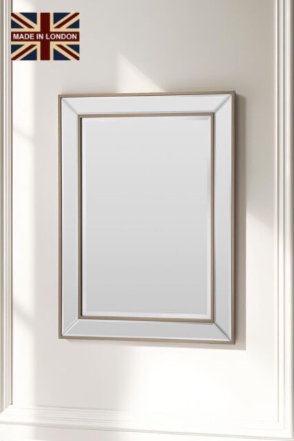 Yearn Mirrors Angled Wall Mirror Brass 95x120.5cm in Metallic Gold - Size: 95x120.5 cm - image 1