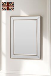 Yearn Mirrors Angled Wall Mirror Brass 95x120.5cm in Metallic Gold - Size: 95x120.5 cm