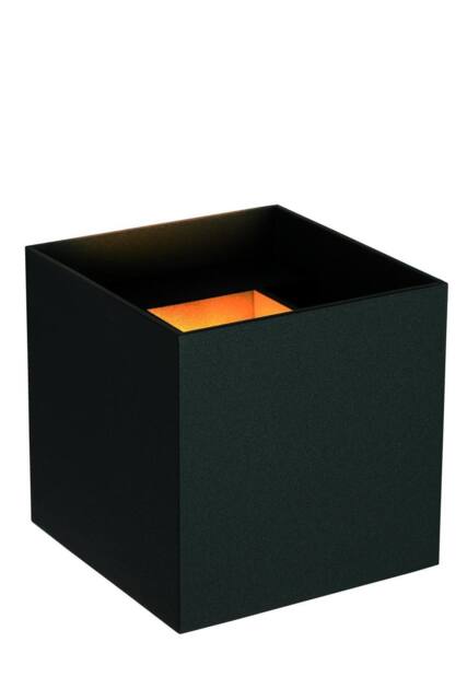 Lucide 'AXI' Non Dimmable Stylish Square Up Down Bathroom LED Wall Spotlight in Black - image 1