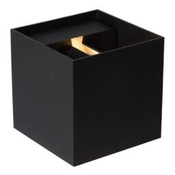 Lucide 'AXI' Non Dimmable Stylish Square Up Down Bathroom LED Wall Spotlight in Black - thumbnail 5