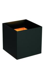 Lucide 'AXI' Non Dimmable Stylish Square Up Down Bathroom LED Wall Spotlight in Black