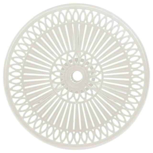 Berkfield Home Garden Table White 62x62x65 cm Cast Aluminium - Size: 62 x 62 x 65 cm - image 1