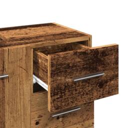 Berkfield Home Sink Cabinet Old Wood 63x30x54 cm Engineered Wood in Brown - Size: 63 x 30 x 54 cm - thumbnail 8