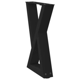 Berkfield Home Coffee Table Legs 2 pcs Black 28x(42-43.3) cm Steel - thumbnail 4