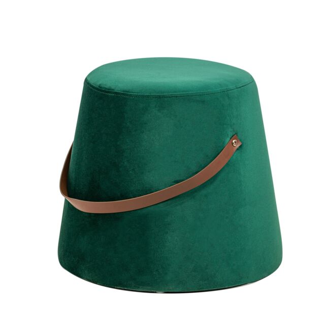 Nordlys Salon Pouf with Handle in Green - image 1