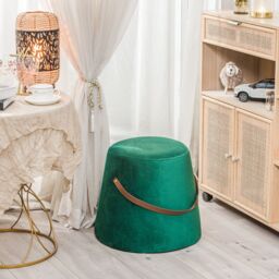 Nordlys Salon Pouf with Handle in Green - thumbnail 3