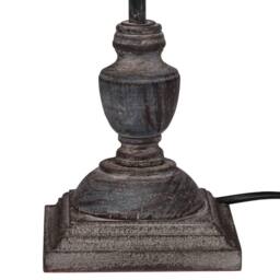Wyld Haus Mossfern Slim Table Lamp with Grey Washed Wood Stem & Linen Shade in Brown - thumbnail 5
