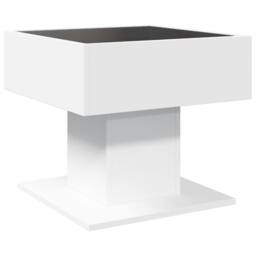 Berkfield Home Decorative Coffee Table with LED White 50x50x45 cm Engineered Wood - Size: 50 x 50 x 45 cm - thumbnail 8