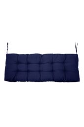 Living and Home 130cm W x 50cm D Waterproof Patio Bench Seat Cushion in Navy - Size: 130 cm W x 50 cm D - thumbnail 2