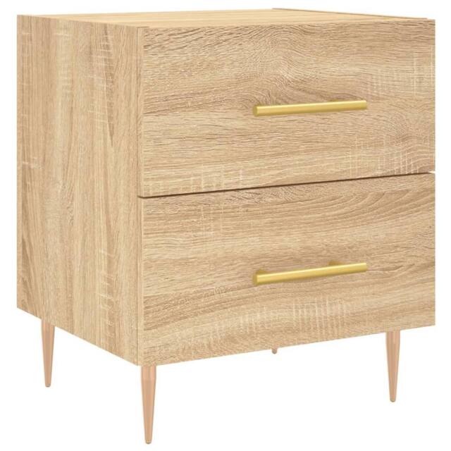 Berkfield Home Bedside Cabinet Sonoma Oak 40x35x47.5 cm Engineered Wood in Tan - image 1