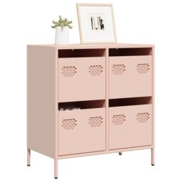 Berkfield Home Sideboard¬†Pink 68x39x73.5 cm Cold-rolled Steel in Pink