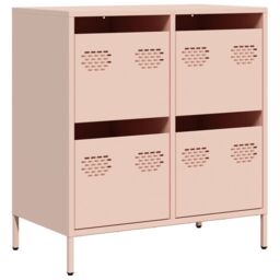 Berkfield Home Sideboard¬†Pink 68x39x73.5 cm Cold-rolled Steel in Pink - thumbnail 2