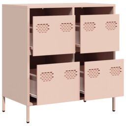Berkfield Home Sideboard¬†Pink 68x39x73.5 cm Cold-rolled Steel in Pink - thumbnail 4