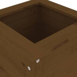 Berkfield Home Beautiful Garden Planter Honey Brown 40x40x78 cm Solid Wood Pine - Size: 40 x 40 x 78 cm - thumbnail 7