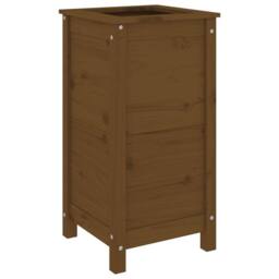 Berkfield Home Beautiful Garden Planter Honey Brown 40x40x78 cm Solid Wood Pine - Size: 40 x 40 x 78 cm - thumbnail 3