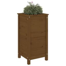 Berkfield Home Beautiful Garden Planter Honey Brown 40x40x78 cm Solid Wood Pine - Size: 40 x 40 x 78 cm