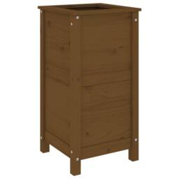 Berkfield Home Beautiful Garden Planter Honey Brown 40x40x78 cm Solid Wood Pine - Size: 40 x 40 x 78 cm - thumbnail 6