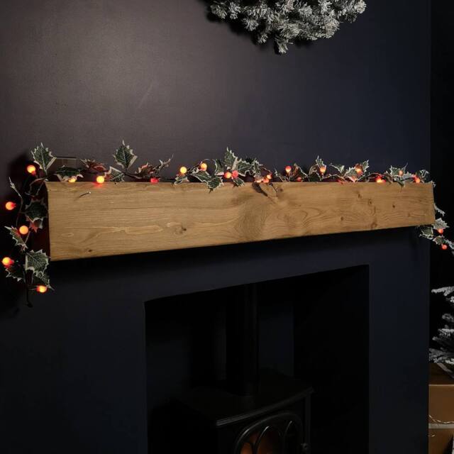 Samuel Alexander 1.8m Artificial Garland with Berries & Lights Battery Operated with 35 Warm White LEDs - image 1