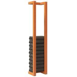 Berkfield Home Towel Rack Wax Brown 23x18x110 cm Solid Wood Pine - Size: 23 x 18 x 110 cm - thumbnail 4