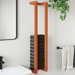 Berkfield Home Towel Rack Wax Brown 23x18x110 cm Solid Wood Pine - Size: 23 x 18 x 110 cm