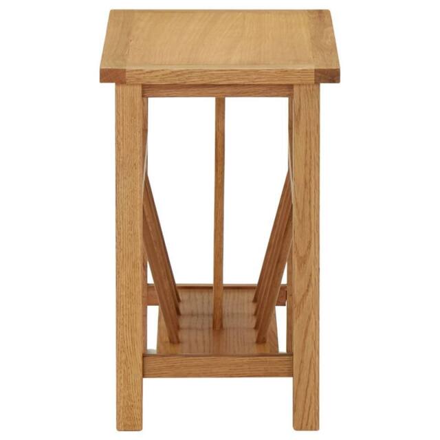 Berkfield Home Magazine Table 45x27x42 cm Solid Oak Wood in Light Brown - Size: 45 x 27 x 42 cm - image 1