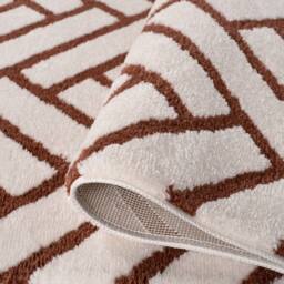 THE RUGS Loft Herringbone Living Room Area Rug & Runners Soft Pile in Terracotta - Size: 80 cm x 150 cm - thumbnail 6