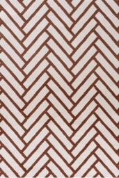 THE RUGS Loft Herringbone Living Room Area Rug & Runners Soft Pile in Terracotta - Size: 80 cm x 150 cm - thumbnail 1