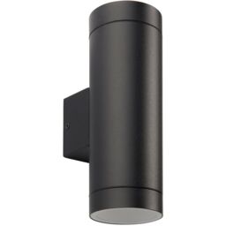 Loops 4 PACK Up & Down Twin Outdoor Wall Light - 2 x 7W GU10 LED - Textured Black - thumbnail 4