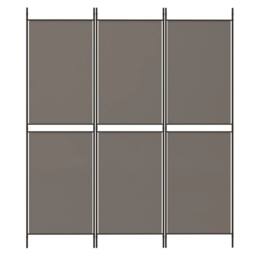 Berkfield Home 3-Panel Room Divider Anthracite 150x220 cm Fabric in Black - thumbnail 3