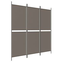 Berkfield Home 3-Panel Room Divider Anthracite 150x220 cm Fabric in Black - thumbnail 2