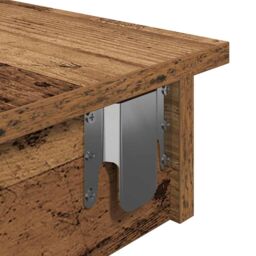 Berkfield Home Wall Bar Table Old Wood 102x45x103.5 cm Engineered Wood in Brown - thumbnail 7