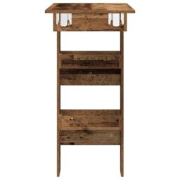 Berkfield Home Wall Bar Table Old Wood 102x45x103.5 cm Engineered Wood in Brown - thumbnail 5