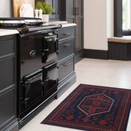 Kukoon Blue Red Low Pile Traditional Persian Velvet Texture Area Rug - Size: 240 cm x 330 cm - thumbnail 7
