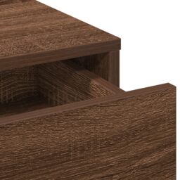 Berkfield Home Dressing Table with LED Lights - Brown Oak, 50x41x135 cm - Size: 50 x 41 x 135 cm - thumbnail 8