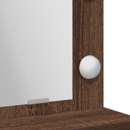 Berkfield Home Dressing Table with LED Lights - Brown Oak, 50x41x135 cm - Size: 50 x 41 x 135 cm - thumbnail 9