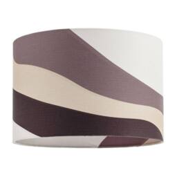 Happy Homewares Modern Linen Fabric Lamp Shade with Inner & Outer Wavy Design in Taupe - Size: 12 inches