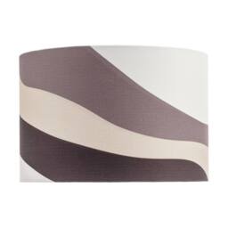 Happy Homewares Modern Linen Fabric Lamp Shade with Inner & Outer Wavy Design in Taupe - Size: 12 inches - thumbnail 5