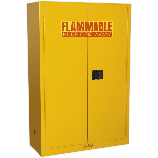 Loops Flammable Substance Storage Cabinet - 1095mm x 460mm x 1655mm - 3-Point Key Lock - image 1