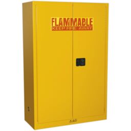 Loops Flammable Substance Storage Cabinet - 1095mm x 460mm x 1655mm - 3-Point Key Lock