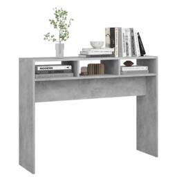 Berkfield Home Decorative Console Table Concrete Grey 105x30x80 cm Engineered Wood - Size: 105 x 30 x 80 cm - thumbnail 4