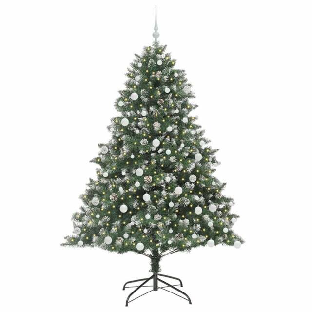 Berkfield Home Modern Artificial Christmas Tree with Stand Green 126 x 126 x 180 cm - image 1