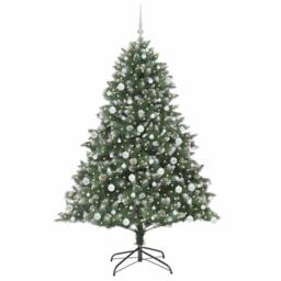 Berkfield Home Modern Artificial Christmas Tree with Stand Green 126 x 126 x 180 cm - thumbnail 1