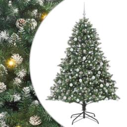 Berkfield Home Modern Artificial Christmas Tree with Stand Green 126 x 126 x 180 cm - thumbnail 3