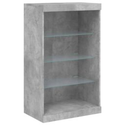 Berkfield Home Sideboard with LED Lights Concrete Grey 60.5x37x100 cm - thumbnail 3