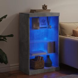Berkfield Home Sideboard with LED Lights Concrete Grey 60.5x37x100 cm - thumbnail 4