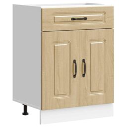 Berkfield Home Kitchen Base Cabinet Kalmar Sonoma Oak Engineered Wood in Brown - thumbnail 2