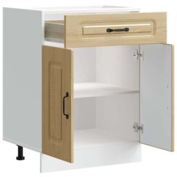Berkfield Home Kitchen Base Cabinet Kalmar Sonoma Oak Engineered Wood in Brown - thumbnail 5