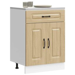 Berkfield Home Kitchen Base Cabinet Kalmar Sonoma Oak Engineered Wood in Brown - thumbnail 1
