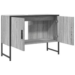 Berkfield Home Bathroom Sink Cabinet Grey Sonoma 80x33x60 cm Engineered Wood - Size: 80 x 33 x 60 cm - thumbnail 6